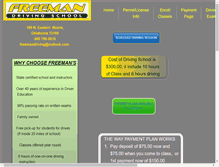 Tablet Screenshot of freemandrivingschool.com